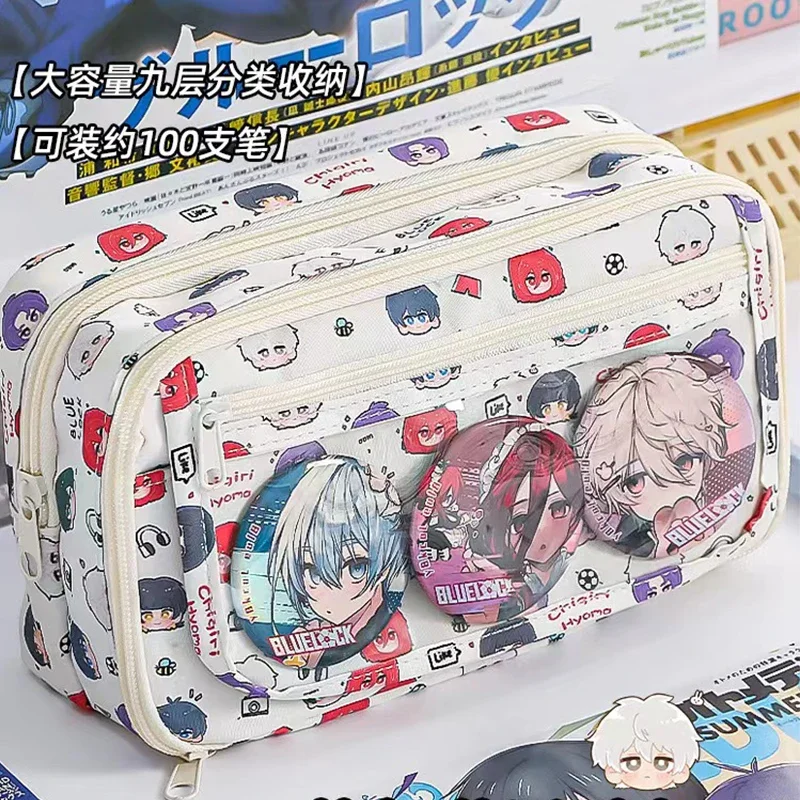 2024 Anime Large Capacity Pencil Bag Stationery Holder Bag Pen Case Students School Supplies kids gift