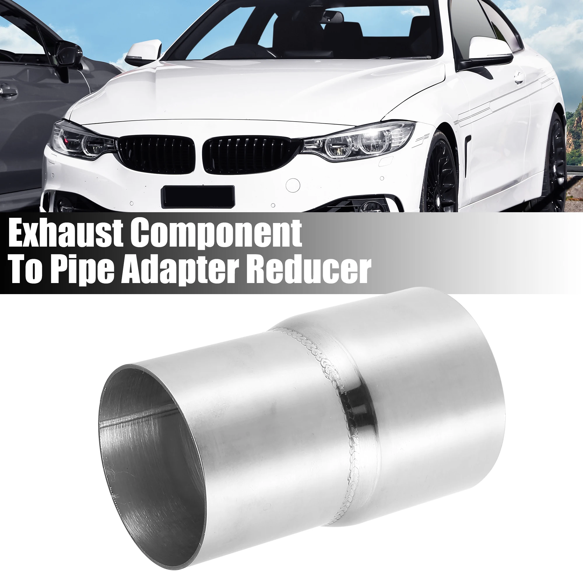 X Autohaux 51mm 57mm 63mm 70mm 77mmm 89mm Stainless Steel Car Universal Exhaust Pipe Adapter Reducer Connector Pipe Tube