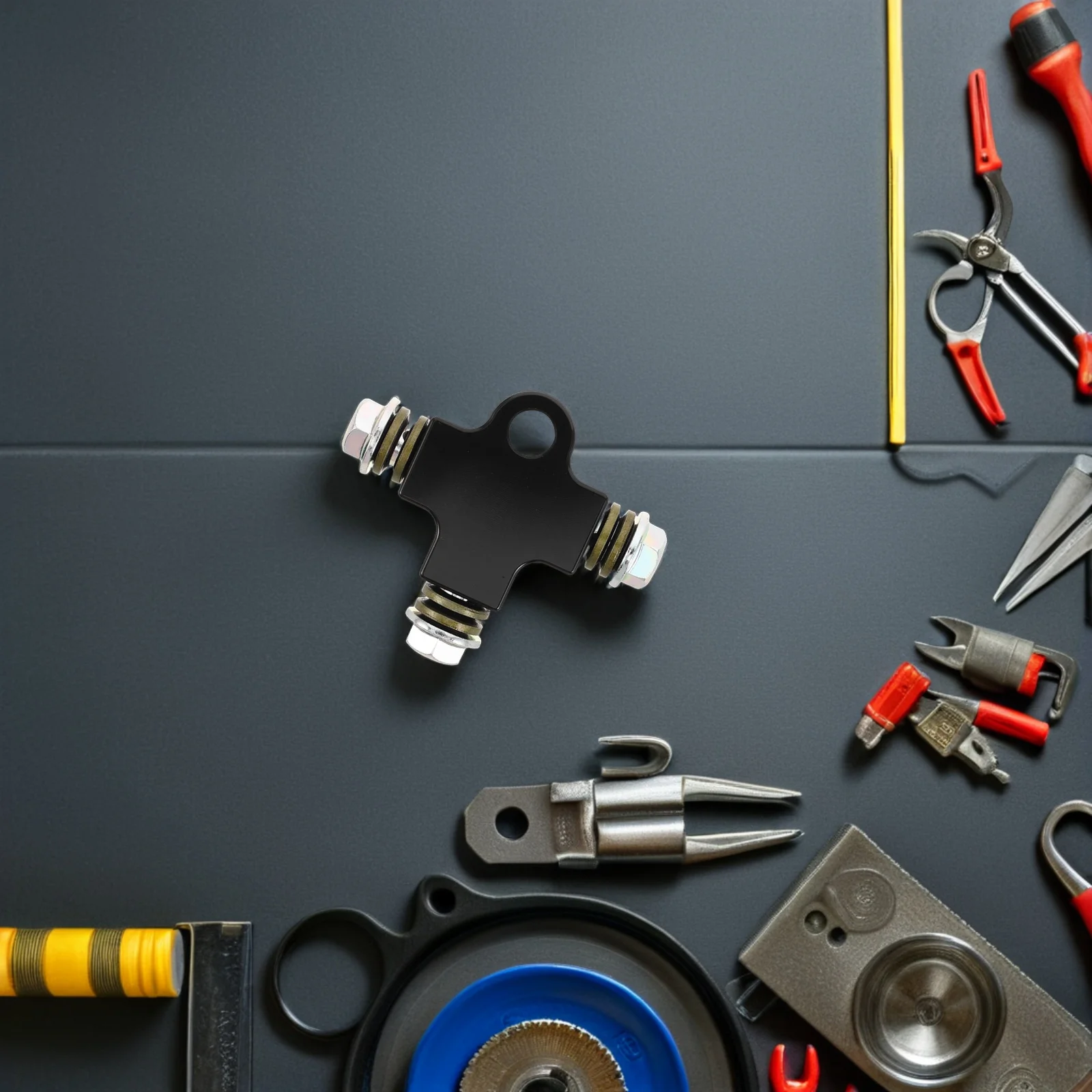 NOLITOY سبائك الألومنيوم خط الفرامل T محول للدراجات النارية ATV على الطرق الوعرة المركبات المعدنية موصل خرطوم زيت الفرامل سهلة التركيب #5