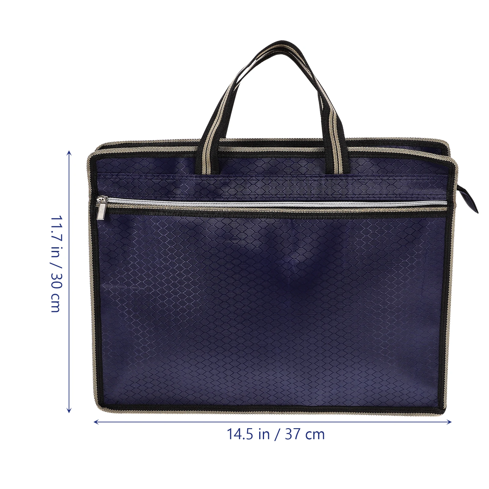 

File Holder Folder Oxford Bag Document Cloth Manager Storage with Zipper Aluminum Alloy Bags Office