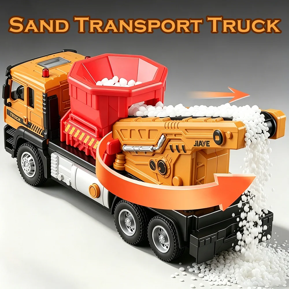 1:32 Legierung Sandtransport-LKW Bagger Druckguss Betonmischer-LKW Modelle Spielzeugautos mit Rückziehfunktion Fahrzeuge Ornament