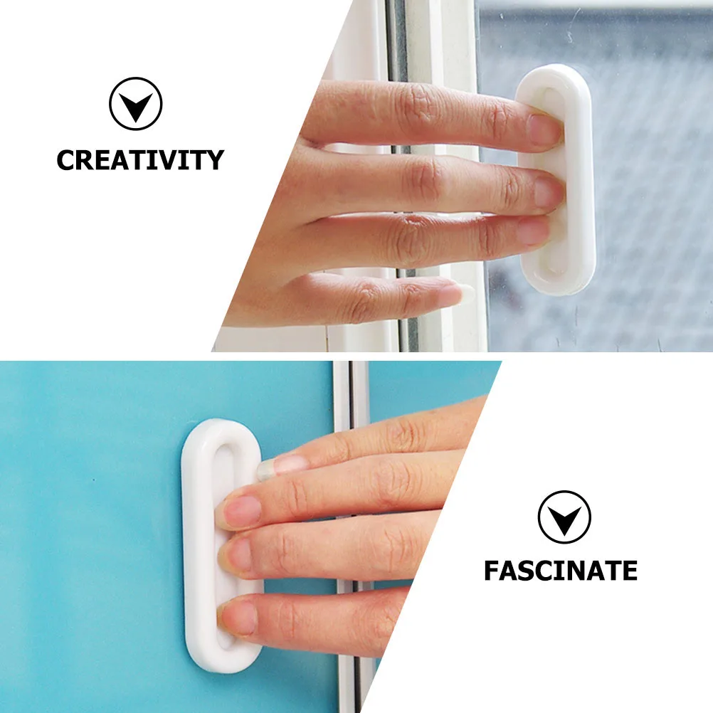 

16 Pcs Door and Window Handle Self-adhesive Cabinet Handles Pulls Clothing Cupboard Plastic