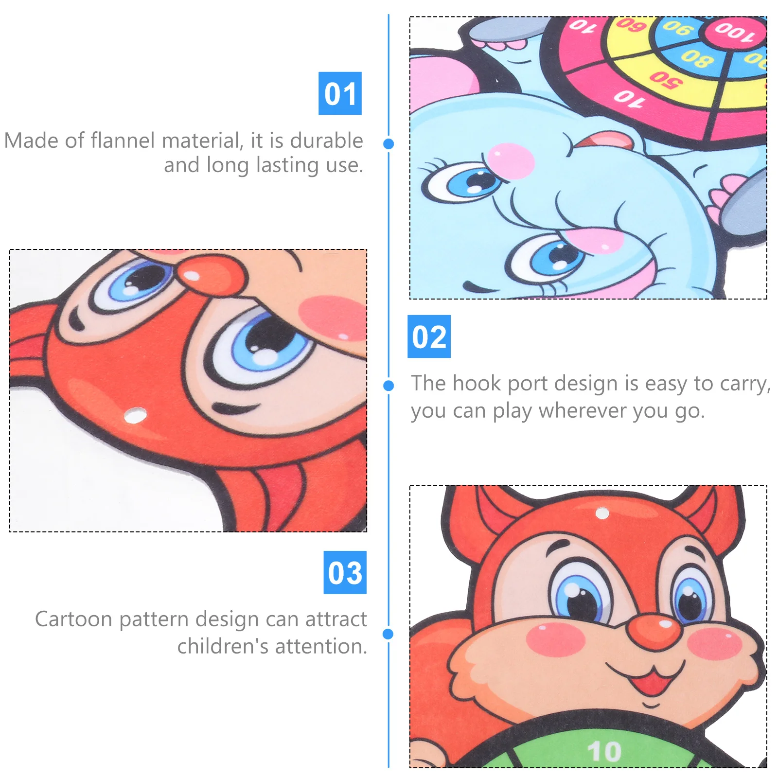 

Cartoon Animal Target Kids Accuracy Precision Board with Flannel Sports Accessories Leisure Time Child