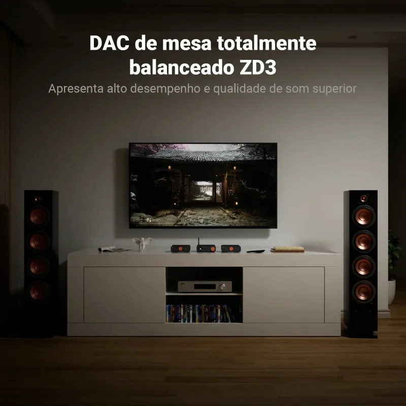 Fosi Audio ZD3 Input ES9039Q2M Bluetooth USB DAC ARC Fully Balanced Digital Decoder for Stereo Amplifier with Remote V3 MONO ZA3