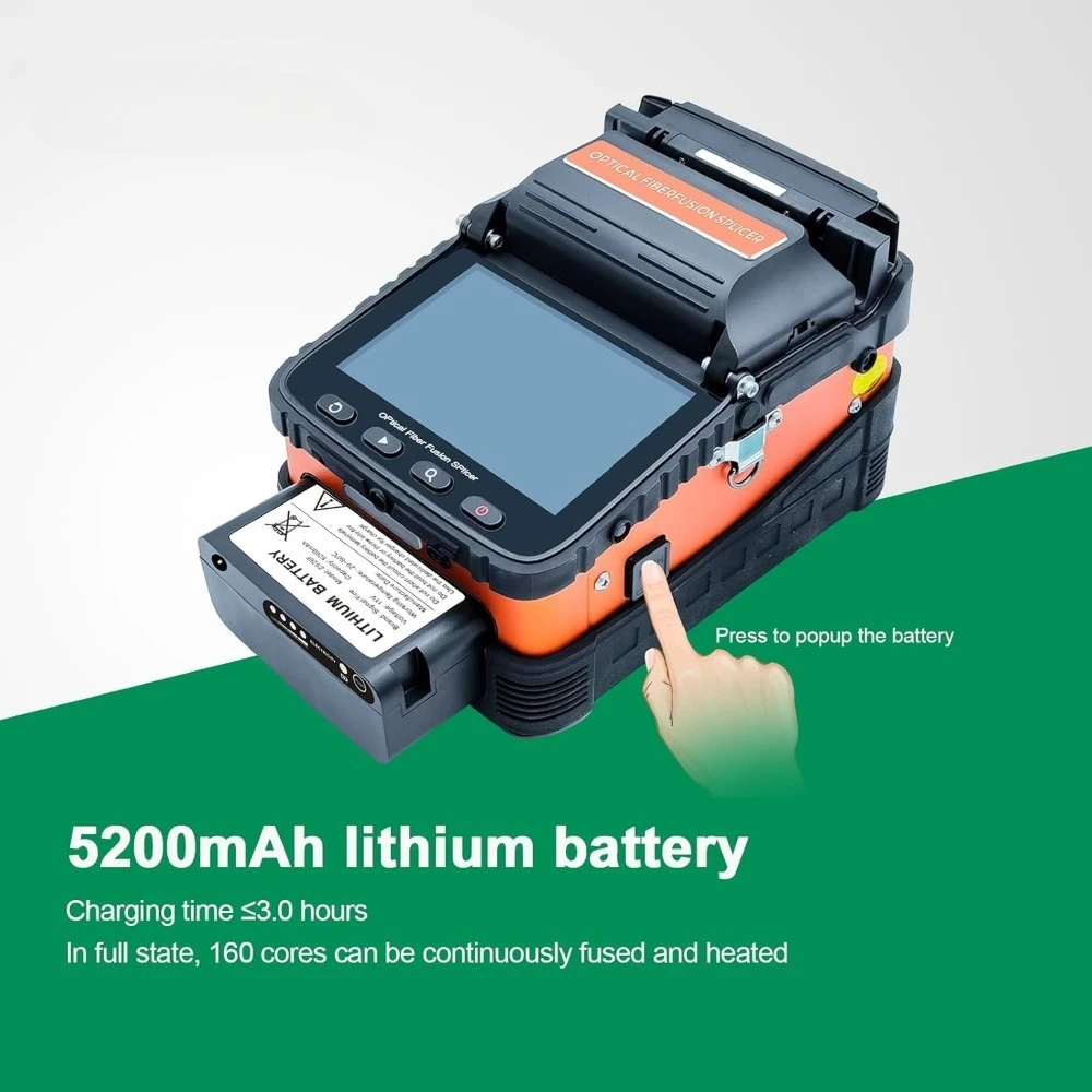 Spawarka światłowodowa Tools & Home Improvement Fusion Splicer AI-6A z funkcją spawania w 8 sekund i nagrzewania w 18 sekund