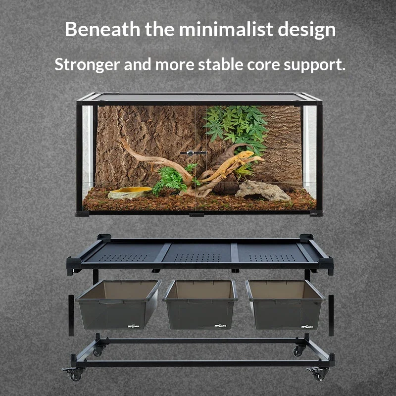 Reptile Breeding Box, Stackable Shelf, Rectangular Design for Geckos Lizards Snakes, Reptizoo Terrarium Cage
