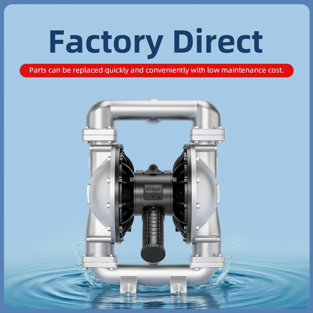 High Quality 2 Inch Air Operated Diaphragm Pump Stainless Steel 304/316/316L Heavy Duty Chemical Pump