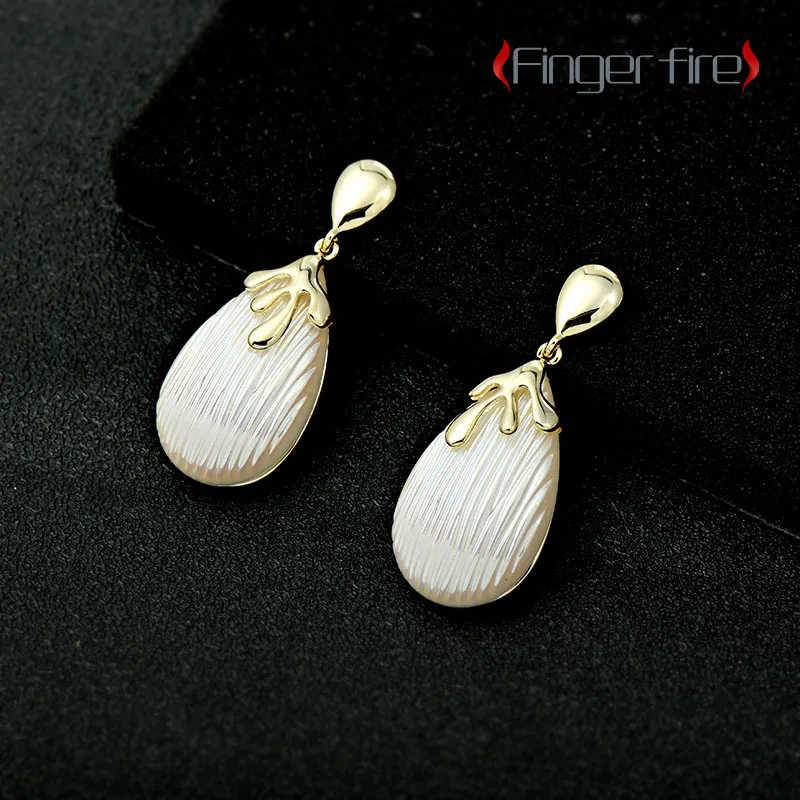 Fashion Silver Plated Exclusive Design Shell Women's Earrings Anniversary Gift Beach Party Noble Jewelry