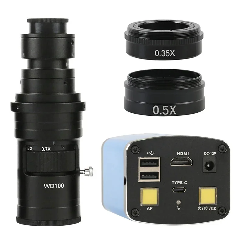 Zoom Autofoco Hdmi Tipo-c Microscópio de Vídeo c Mount Câmera Reparação de Telefone 20cm Distância de Trabalho 1080p 1080p 180x 120x Sony Imx307