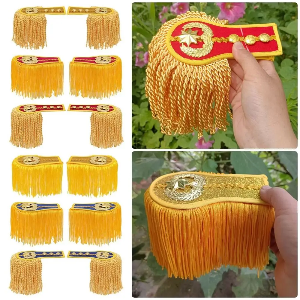 Charreteras multiusos con rombos y borlas, broche colorido, chaquetas con hebilla, abrigos, 1 par