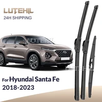 Para Hyundai Santa Fe TM 2018-2023 2019 2020 2021 limpiaparabrisas delantero y trasero cepillos de ventana de parabrisas 26 ""+ 16"" + 12""
