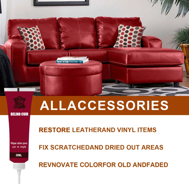 20ml Leather Repair Gel Colorful Car Repair Scratches Cracks Home Car Seat Leather Complementary Refurbishing Cream Repair Paste