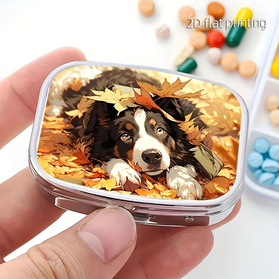 

Pill Box Cute Small Pill Box for Purse & Pocket Medicine Organizer Travel Pillbox Waterproof Pill Case Metal Pill Container