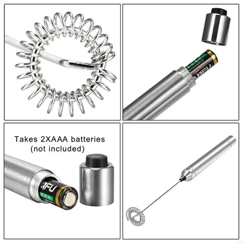 D0AB Điện Máy Trộn Sữa Đôi Cho Đầu Bọt Cà Phê Sữa Rửa Mặt Sữa Rửa Mặt Foamer Máy Thép Không Gỉ Cho Nhà Bếp Thực Phẩm