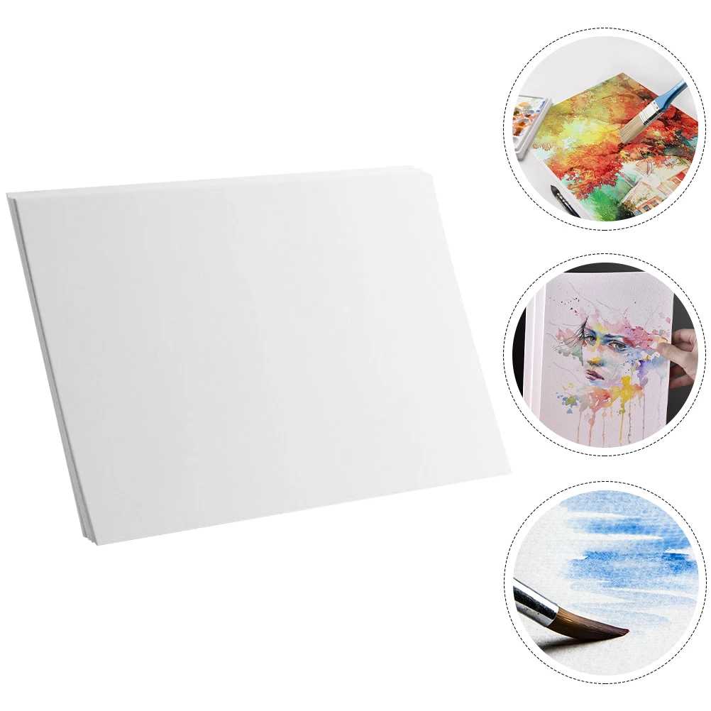 20 Sheets Watercolor Paper Sketchbook Drawing Painting for Rough Grain Oil Small