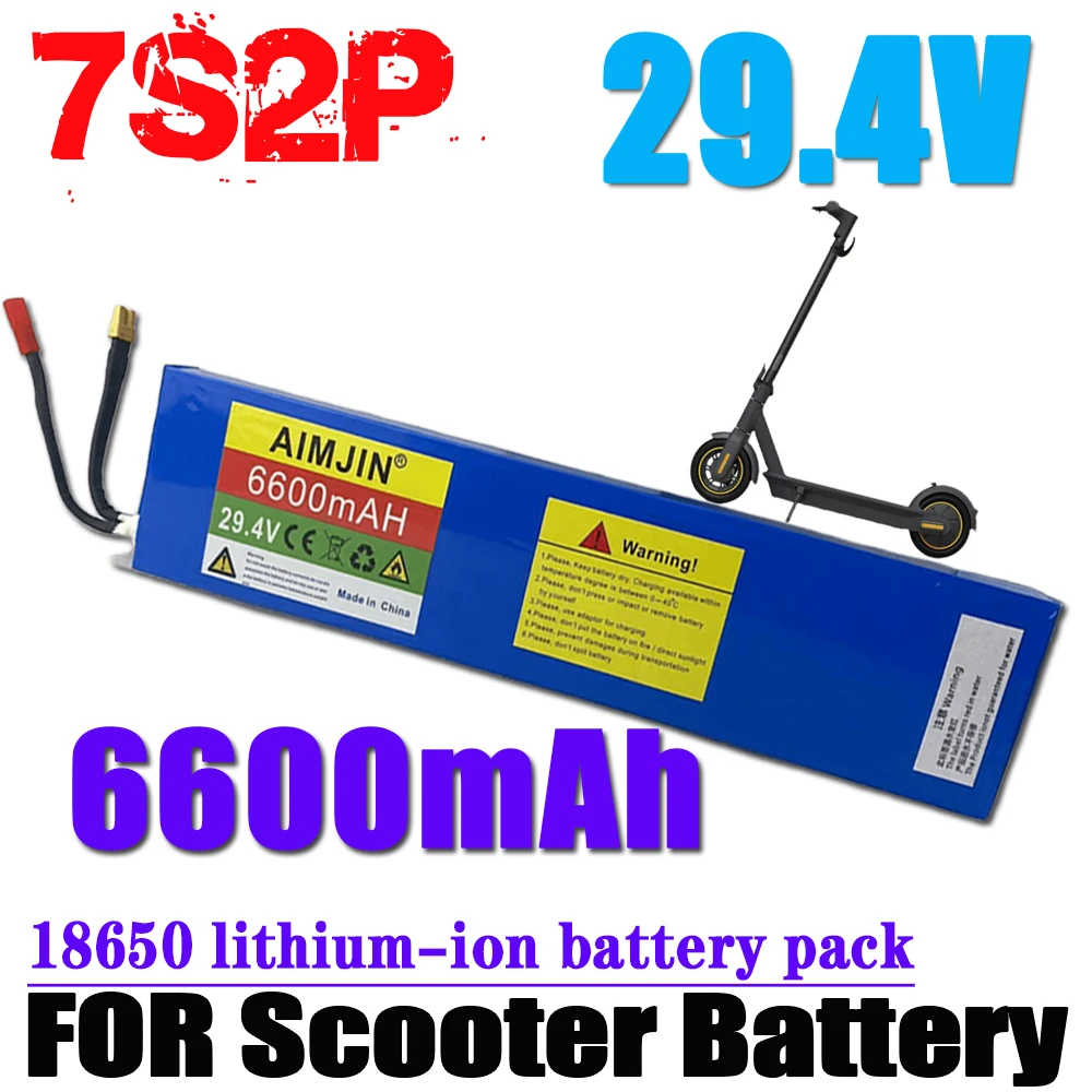 

29.4V 6600mAh 7S2P 18650 li-ion Rechargeable Battery Pack Electric Bicycle Moped Balancing Scooter+2A Charger