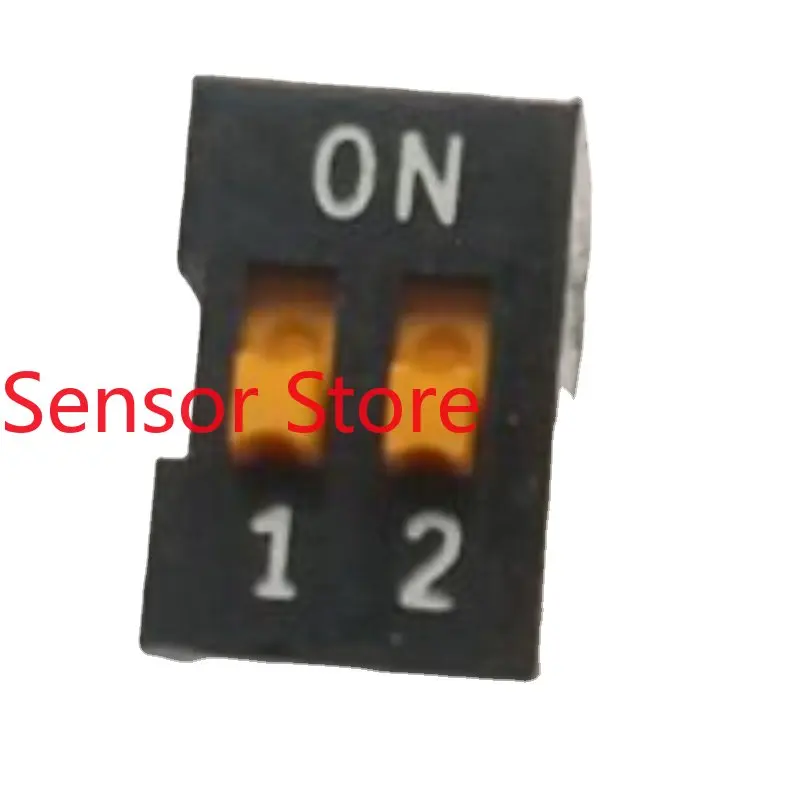 10PCS A6E-2104 2-position Dip Switch 2P Flat-plucked Piano Key Type 2.54mm Straight-in.