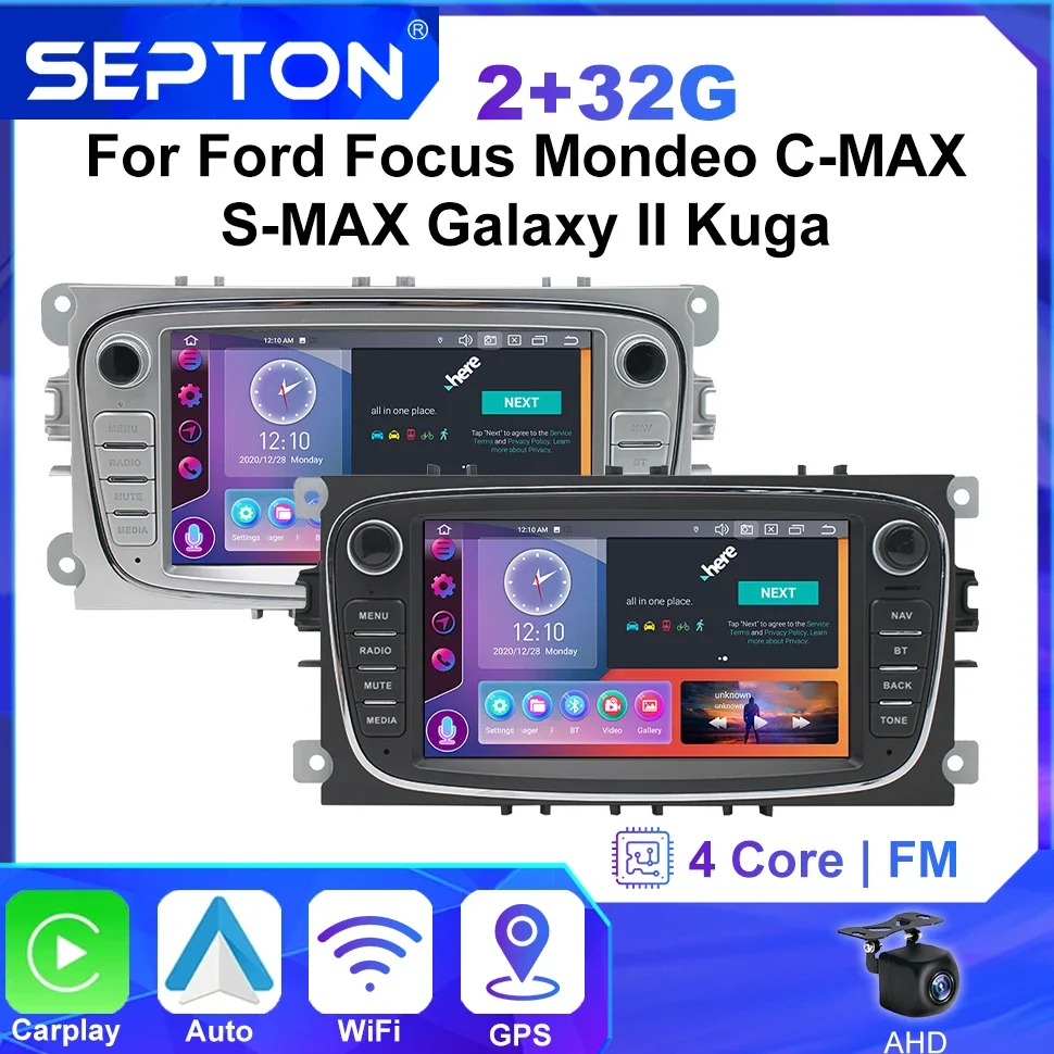 

SEPTON 7'' Android Universal Car Radio for Ford Focus Mondeo C-MAX S-MAX Galaxy II Kuga Mirror Link Carplay GPS 2Din Multimedia