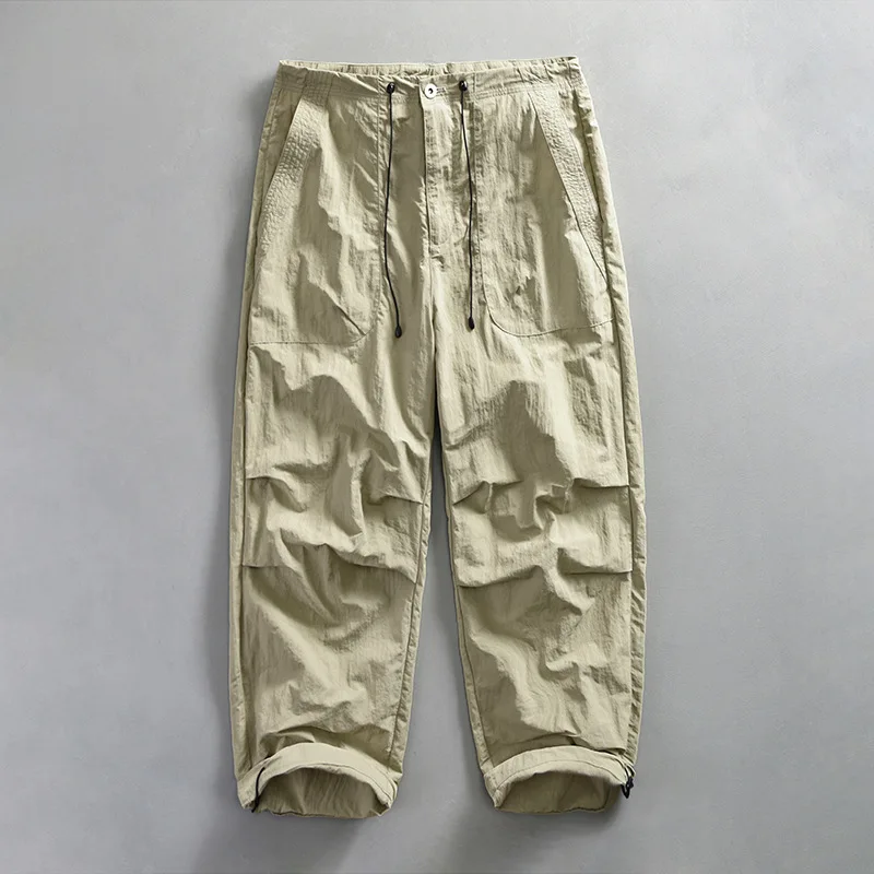 

Loose Straight Leg Workwear Trousers Men's Spring New Color 3D Tailoring High-End Feeling Trendy Nylon Outdoor Casual P...