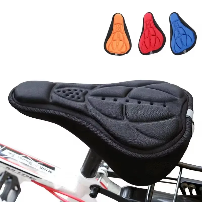 

Mountain Bike 3D Seat Cushion Cover Bicycle Seat Bicycle Thick Silicone Sponge Cushion Soft Saddle Equipment Accessories