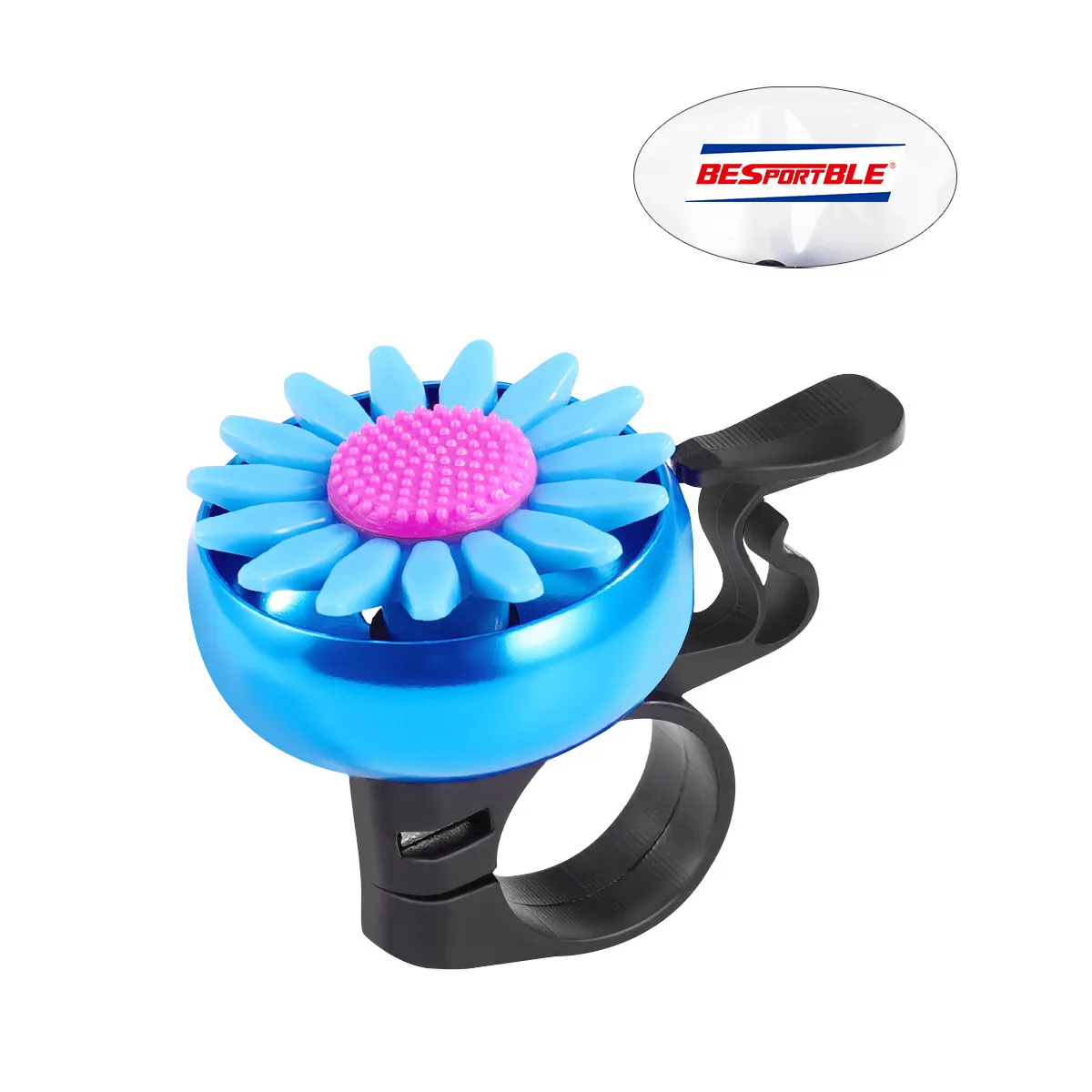 

Bike Bell Sunflower Design Compatible with Folding Cruiser Bikes Handlebar 22Mm Diameter Quick Install Lightweight Clear
