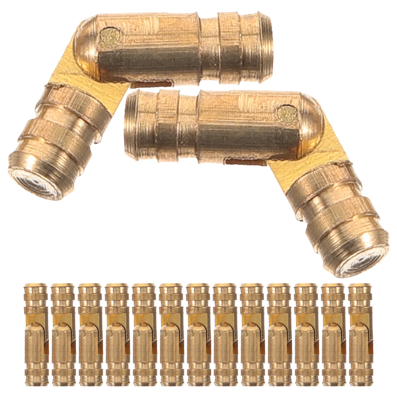 

50Pcs 4x17mm Yellow Brass Hinges Compact Self Closing Hinges for Jewelry Storage Boxes Heavy Duty Metal Hinge Smooth Function