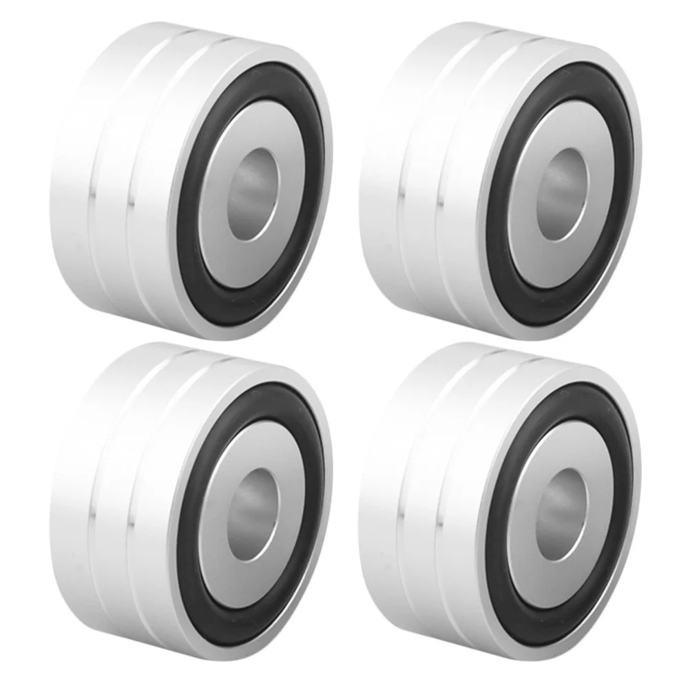 

4 pcs Speaker Feet Pads Aluminum Alloy With Anti-Slip Rubber Rings For Amplifier Isolation Vibration Reduction Sound Quality