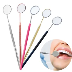 New Stainless Steel Mouth Mirror Teeth Cleaning Oral Check Dental Mirror Filling Makeup Eyelashe Extension Inspection Mirror