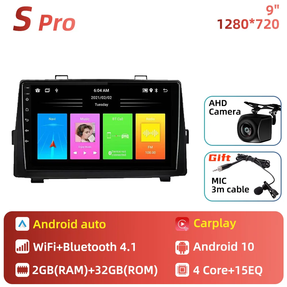 Voor Toyota Noah Voxy 70 2007-2013 2 Din Android Autoradio Stereo GPS Carplay Navigatie Head Unit Autoradio multimedia Kaarten
