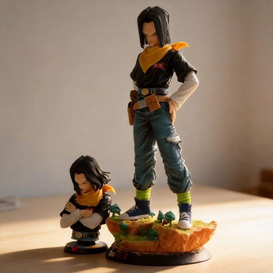 

Фигурка Android 17 из Dragon Ball Black Pearl: Модель для рабочего стола, украшение для автомобиля, модная коллекционная игрушка, подарок