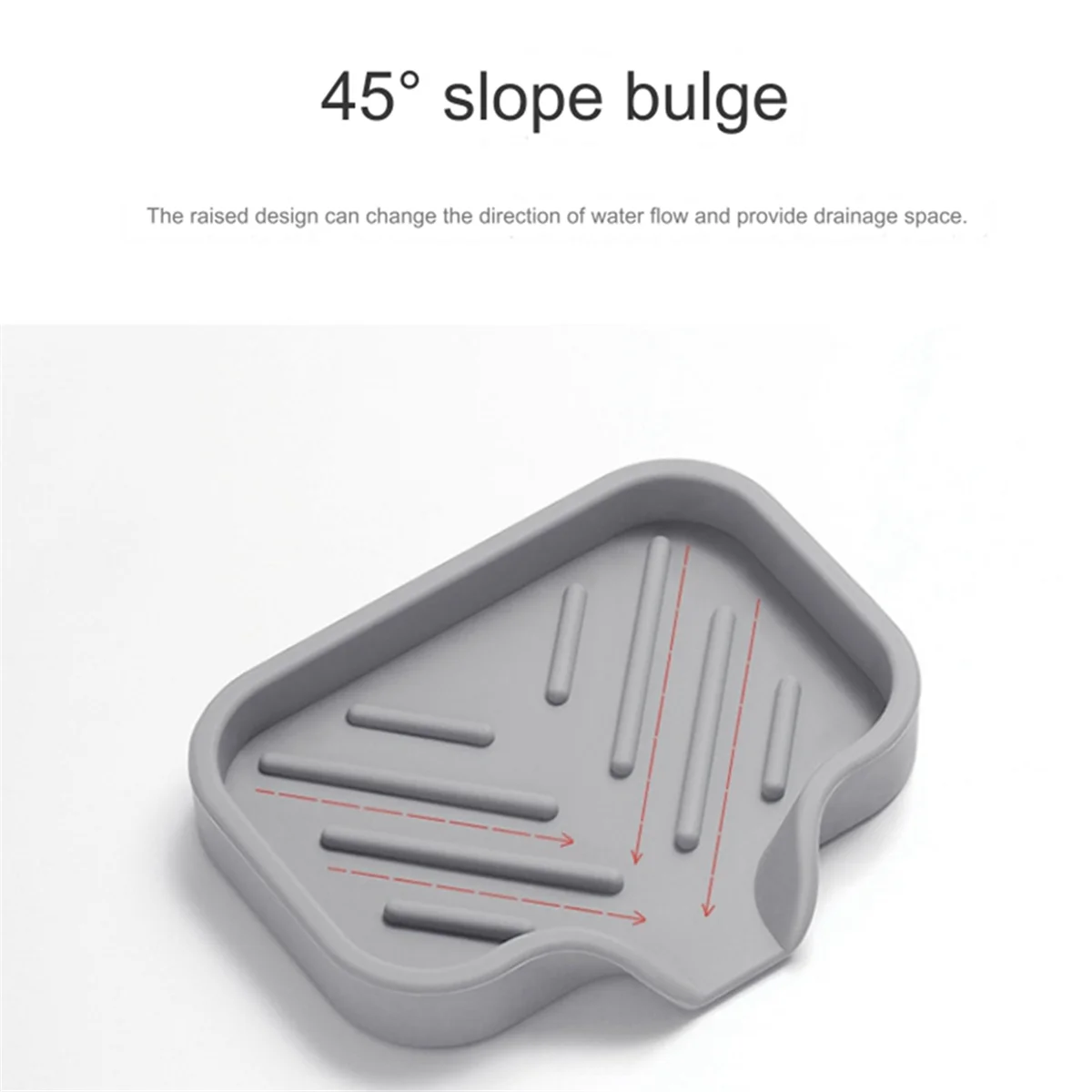 Trending Now Self Draining Soap Bar Holder Silicone Kitchen Sink Soap Dish Tray Counter Organizer S White