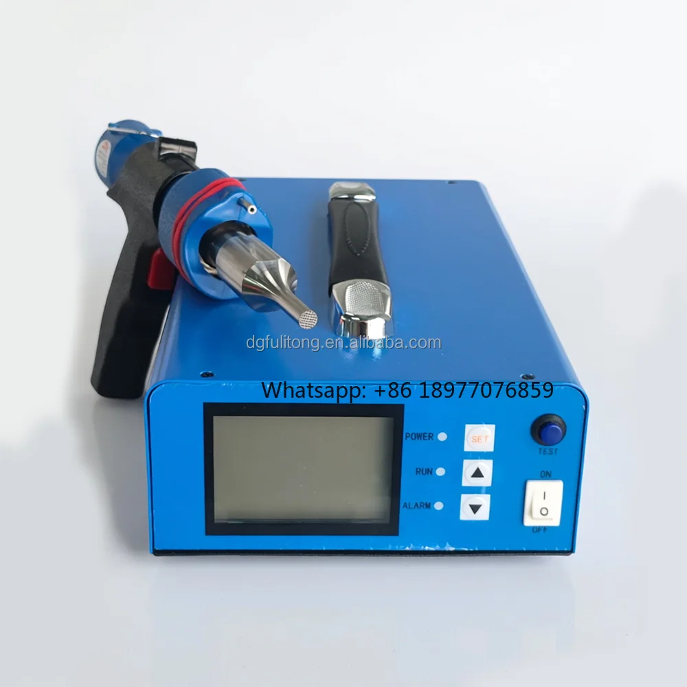 Multi-Purpose Portable Weaving Trademark Lanyard Velcro Strap Tape Plastic Welder Ultrasonic Mobile Spot Welding Gun Machine
