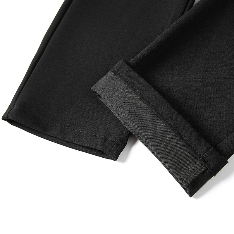 Casual Men\'s Bamboo Fiber Business Suit Pants Classic Style Cotton Elastic Straight Formal Trousers Male Stretch Brand Clothes