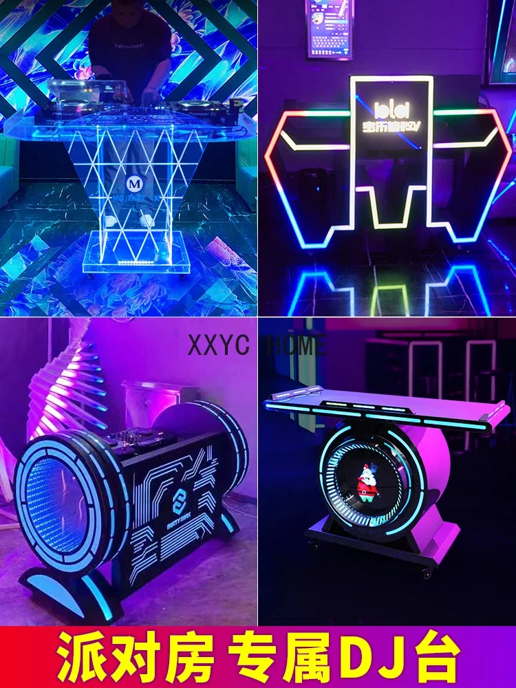 Bar DJ Table Box Disk Recorder Audio Table Shelf Luminous Mixer Party KTV Nightclub Disco Disco Playing Table