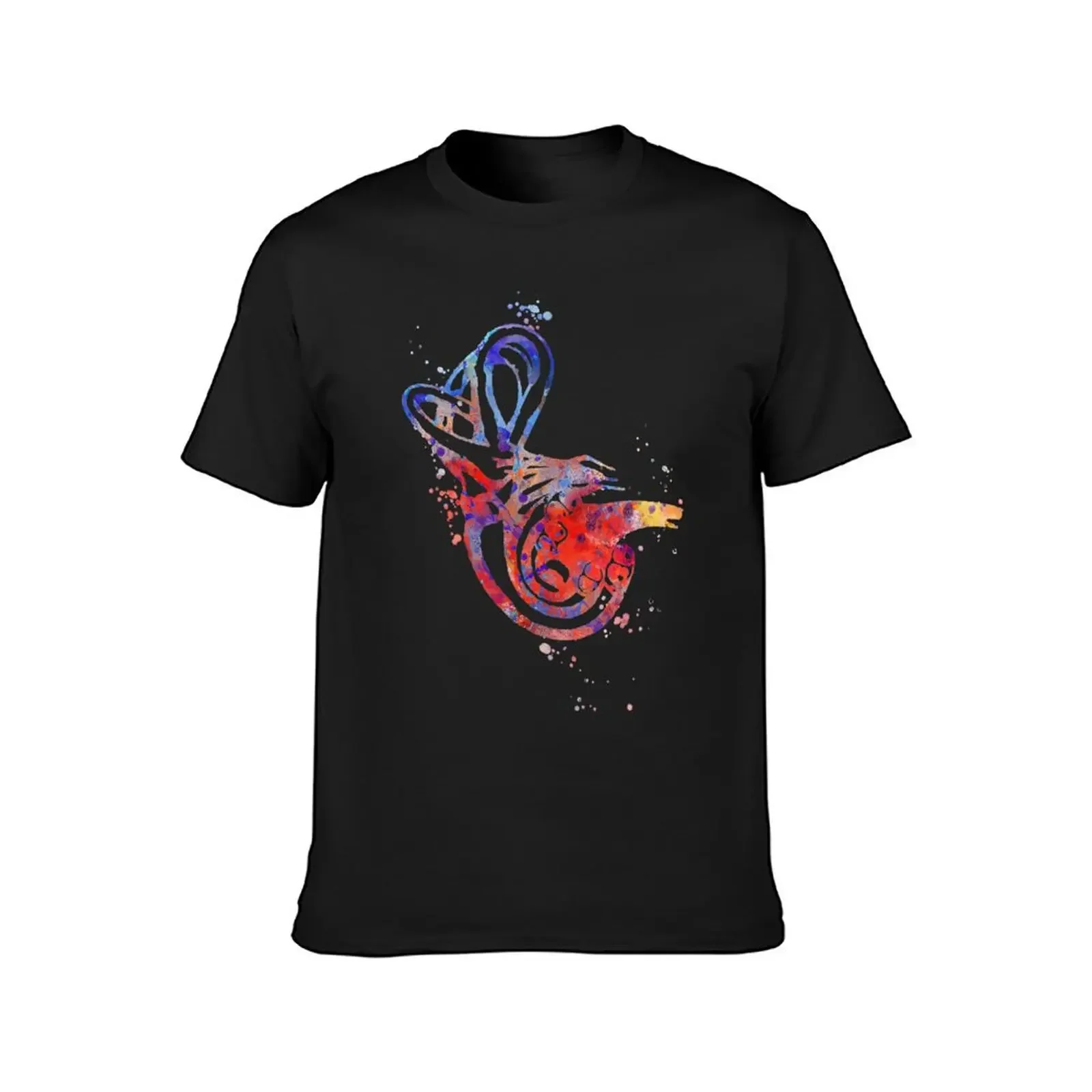 Cochlea of Inner ear, anatomy art, vestibular system, inner ear structure cochlea T-Shirt shirts graphic tee T-shirt men