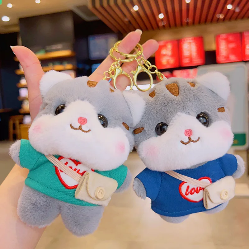 

Cartoon Kawaii Sweater Crossbody Bag Cat Plush Doll Keychain Pendant Fashion Trend Cute Cat Bag Pendant Children's Birthday Gift