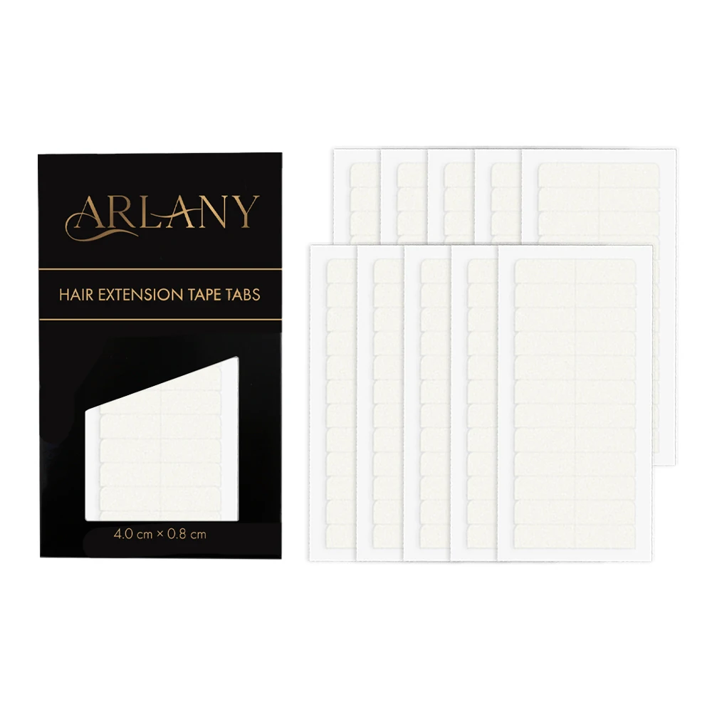ARLANY 4cm x 0.8cm Single Sided Tape Tabs for Tape In Extensions 120Tabs Replacement Hair System Tape One Size Wig Adhesive Tape