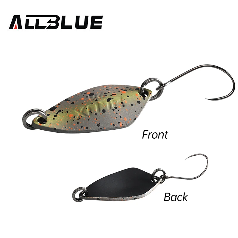 ALLBLUE GIGA BURST Spoon 2g 2.8g Metallköder Angelköder für Bachgebiete Forellenmaterial Spinner Süßwasser-Angelausrüstung