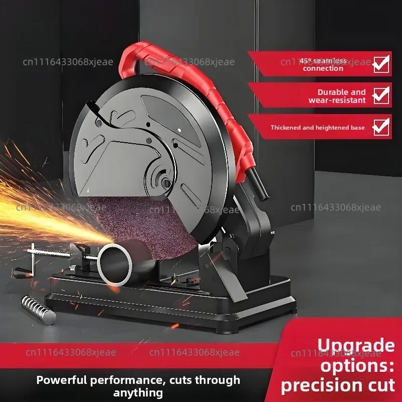 2180W Heavy Duty Chop Saw 355mm Blade Diameter 3500RPM Steel Cutting Machine 0-45° Adjustable Dry Cut Chop Saw