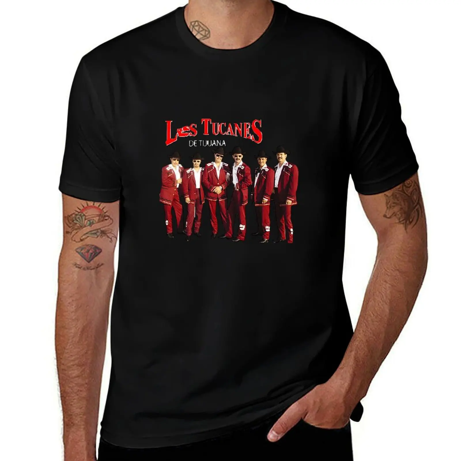 Los Tucanes De Tijuana T-Shirt Simple Solid Color Crew Neck Tee
