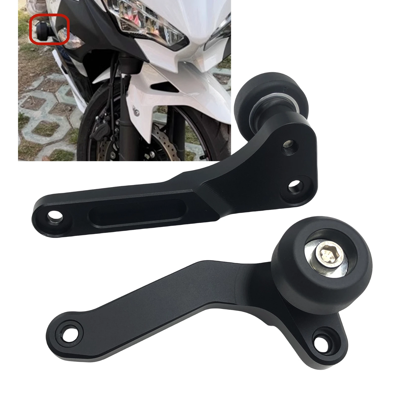 Motorcycle Engine Crash Protector Frame Slider Protector For KAWASAKI NINJA400 2017-2023