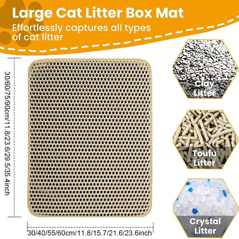 Kedi Kumu Mat 4 Boyutu Büyük P - Cat Litter Mat Double Layer Waterproof incelemesi ve fiyatı