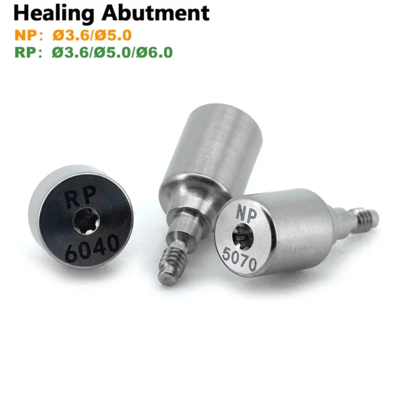 Dental Parts Nobel Biocare Compatible Healing Cap Abutment NP RP Titanium Screw Gingival Former Prosthetic Lab Components OEM