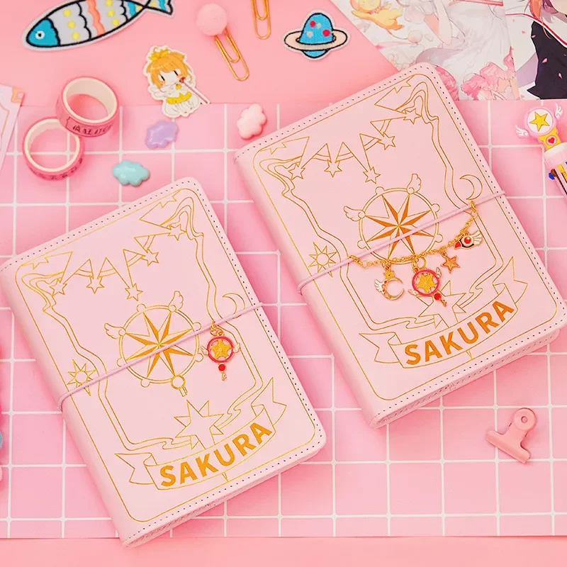 Anime Card Captor Sakura Handbook Looseleaf Diary Notebook School Season Cosplay Girly Heart Handbook Set Accessories