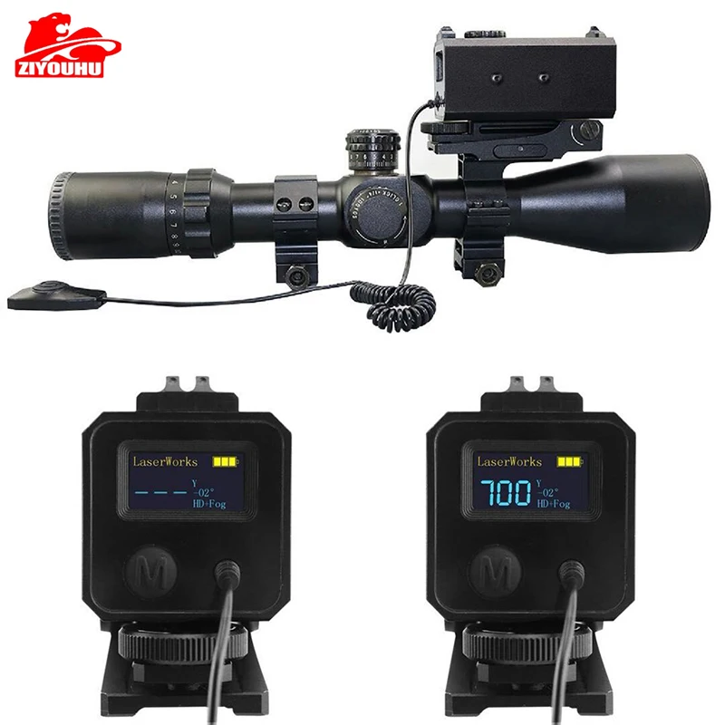 Imagem -05 - Mini ir Laser Rangefinder Riflescope Noite Caça Tiro Distância Ângulo de Velocidade Medida Tactical Rifle Scope Montado Variando