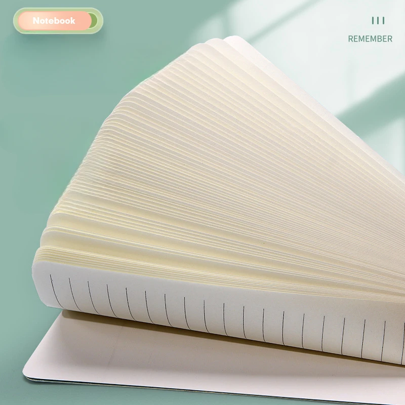 4Pcs A5 B5 Sewn Notebook Thickened Travelers Notebook Minimalist Wave Notebook Good Day Diary Book Stationery