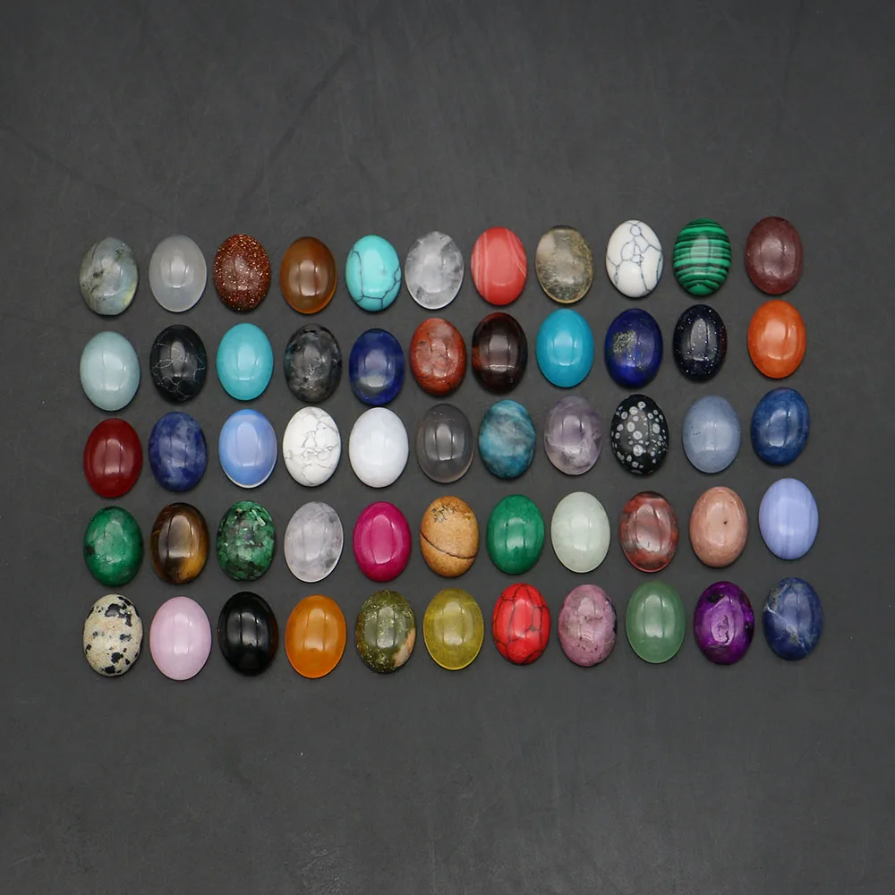 

10x14mm Natural Stone Ring Surface Beads Oval Polished Nonporous Loose Bead Creative Jewelry Accessory 5 Pcs Wholesales Supply