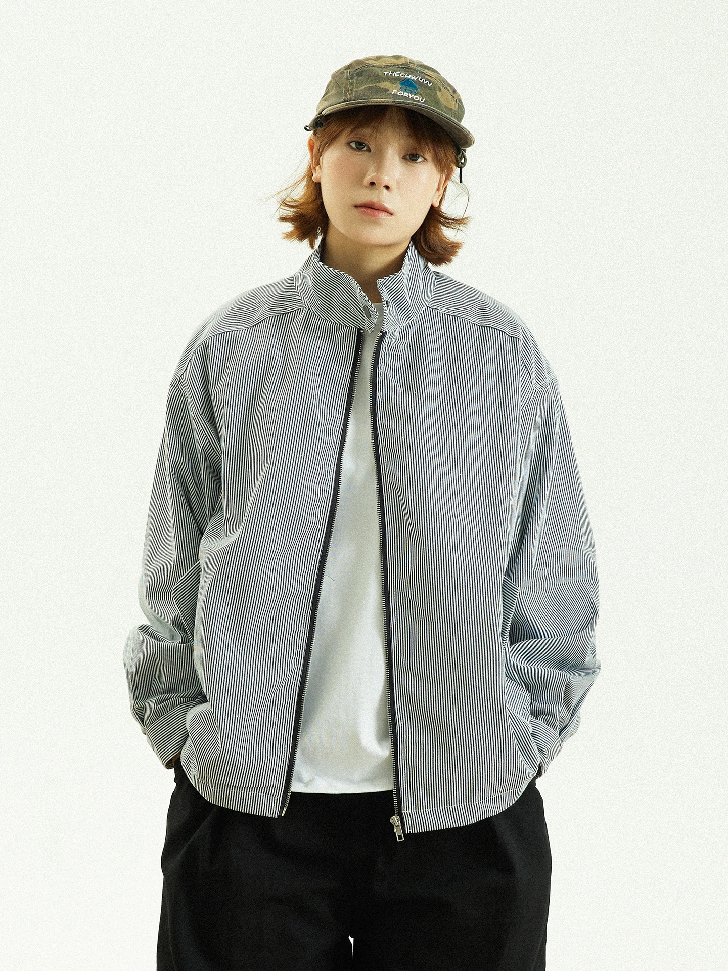 goodnorth-retro-raye-col-montant-vetements-de-travail-jaet-ample-decontracte-ex-printemps-automne-coton-polyester-melange-fermeture-a-glissiere