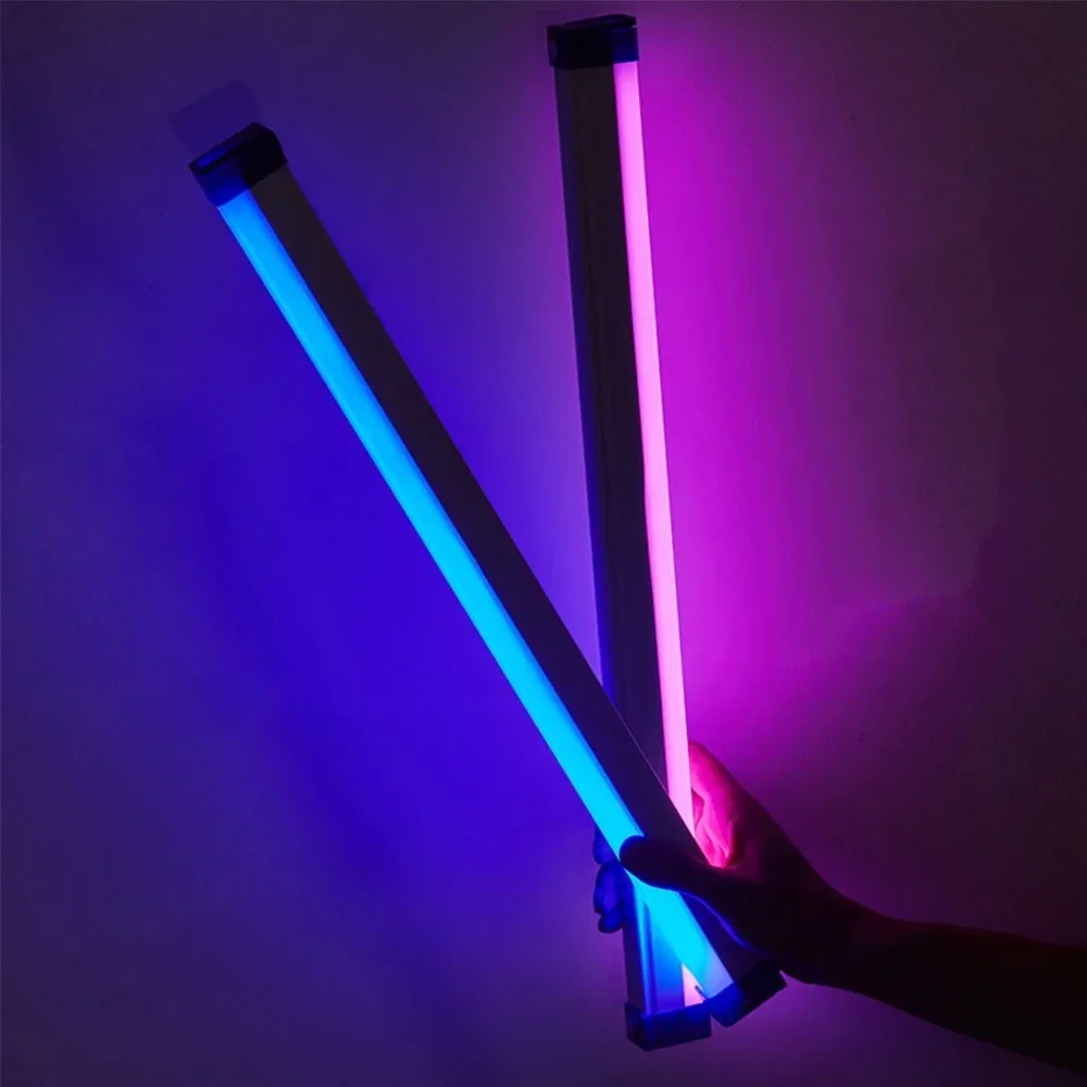 RGB colored light tube, 17cm/32cm, USB, flashlight, purple, blue, light stick, room lamp, hand suspension, filling light, Photo