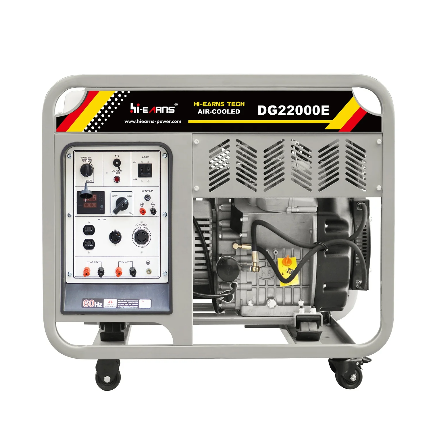 hot selling DG22000E 16KW two cylinder open type air cooled die·sel generator HR2V98F engine